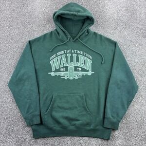 Morgan Wallen One Night At A Time World Tour Hoodie Mens XL Green Country Music